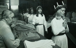 Luciatåg i tvätten 1970-talet